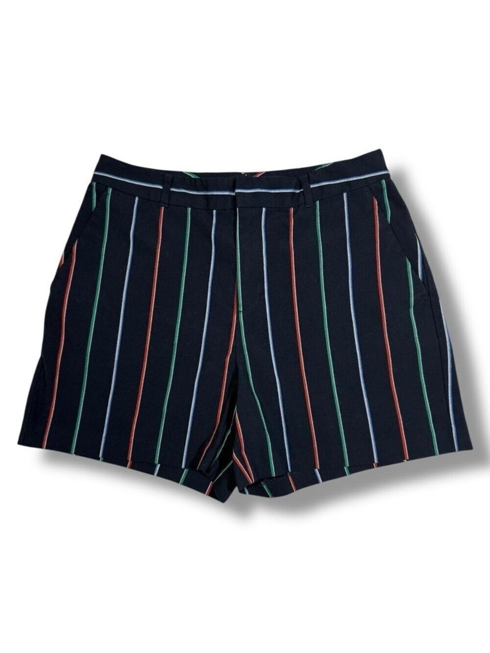 Banana Republic Women’s High Rise Shorts Navy Stripes Size 6